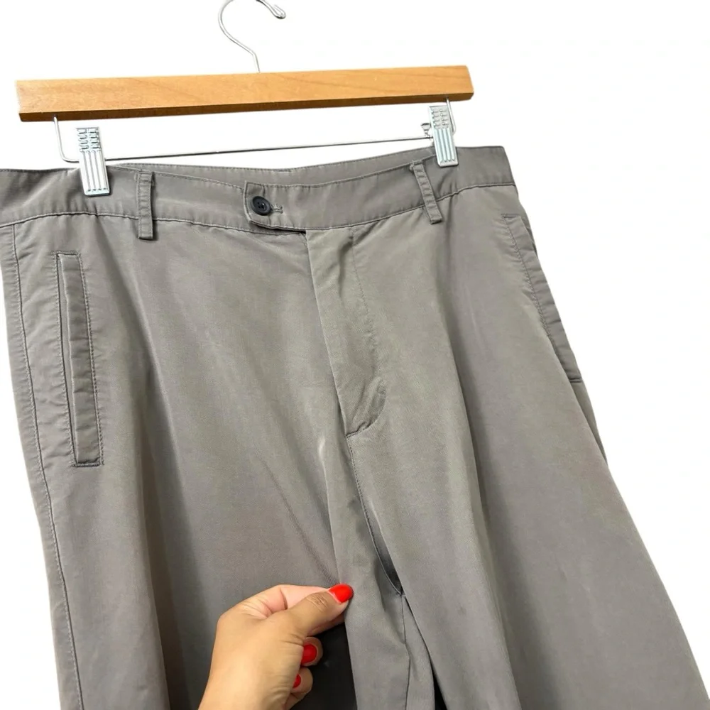 BONELESS Taupe Gray Slim Light Weight Pants‎ Ankle Zip Pants Size Medium